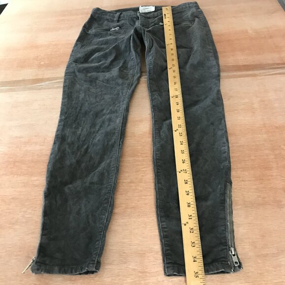 Current Elliott the Soho Zip Stiletto Jeans Women 28 Brown Corduroy Mid Rise - Picture 5 of 15